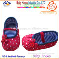 Polka dot little flower cute sweet branded baby shoes cheap import products
